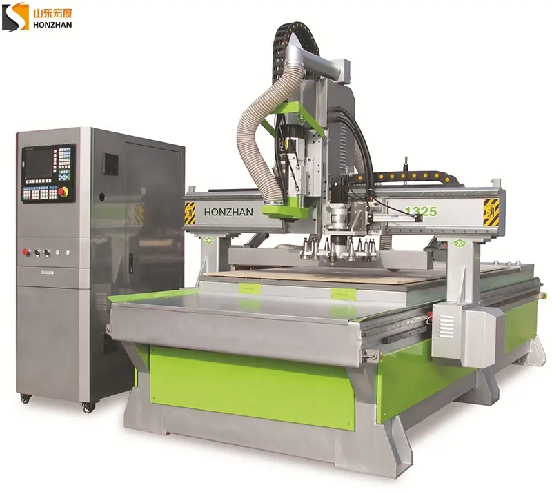 Honzhan Best automatic tool changer cnc carving router wood door milling machine for wood processing factory