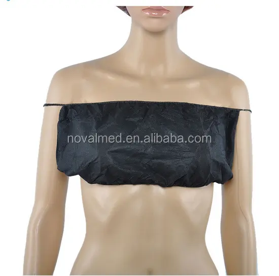 Disposable Women Black Non Woven Fabric Underwear Bras Bra and Panty Panties for Spa