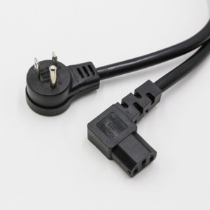 NEMA 5-15P Angle Type to IEC320 C13 Angle Type Cable 6 Feet <strong>18</strong> <strong>AWG</strong> Universal Power <strong>Cord</strong> - Product Image 1