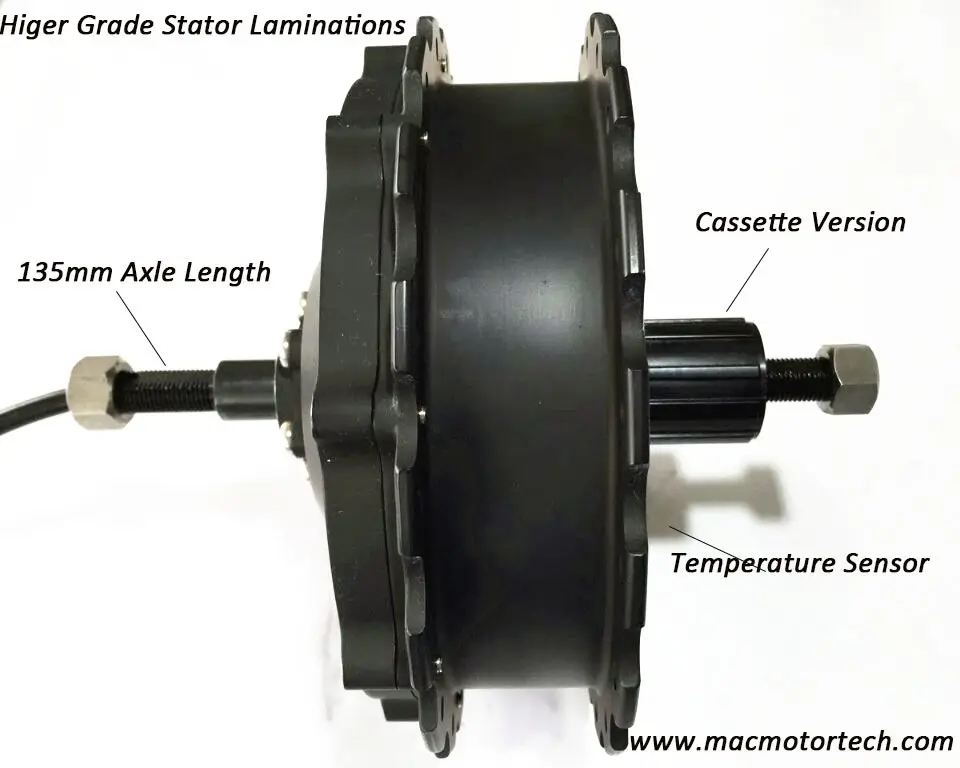 Mac de gran potencia eléctrica hub motor para longbike MTB bicicleta escooter de monopatín