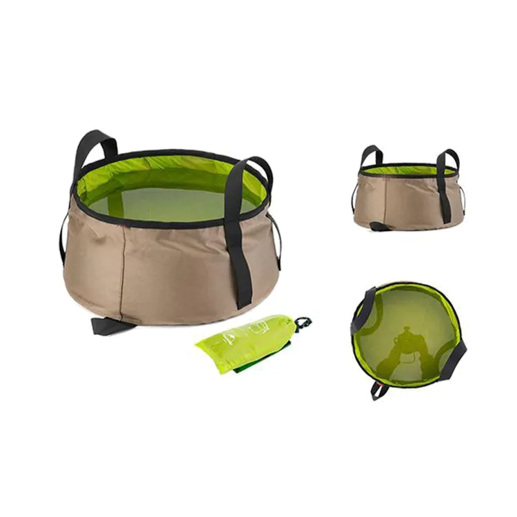 Outdoor Hiking Camping Folding Wash Basin Portable Water Pot、Travel Footbath Sink Water Bag