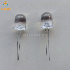 Super Bright Dip Type F8 F10 Red、Green、Blue、Yellow、RGB、White、660nmクリアレンズ8ミリメートル10ミリメートルRound/Straw Hat LED Diode - Product Image 2