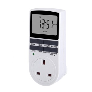 Interruttore Timer giornaliero settimanale Standard nel Regno Unito spina di programmazione digitale LCD grande 12/24 ora con presa 13A - Product Image 2