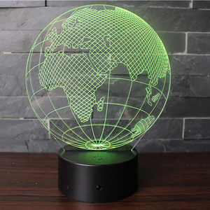 Hot Selling 3D <span class=keywords><strong>Earth</strong></span> Illusion <span class=keywords><strong>Lamps</strong></span> 3D LED Effect Acrylic Art Lamp Night LightとUSB