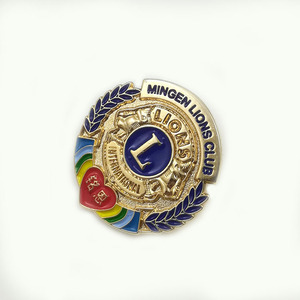 Custom Metal <strong>Badge</strong> for lion Club/gold Lions Club Lapel Pin of Metal/lions Clubs Metal <strong>Badge</strong> Lapel Pin - Product Image 2