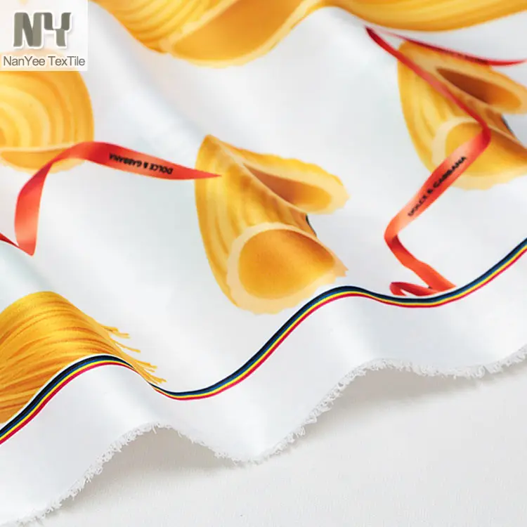 Nanyee Textile Großhandel Spaghetti Design Food Prints Stoff