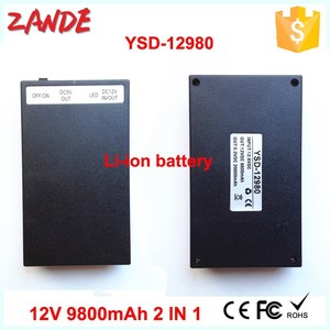 工厂供应YSD-12980 9800mAh 12伏锂离子聚合物锂12v超薄锂离子电池用于CCTV摄像机