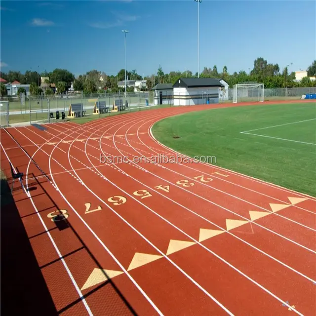 IAAF goedgekeurd Rubber running track Sport Vloeren Sport oppervlak Vol Giet Atletische runningTrack