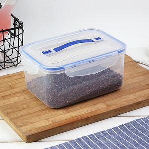 5800ml grande capacidade de caixa de armazenamento hermético reutilizável microondas seguro limpar <span class=keywords><strong>PP</strong></span> plástico recipiente de alimento com alça e fechamento snap