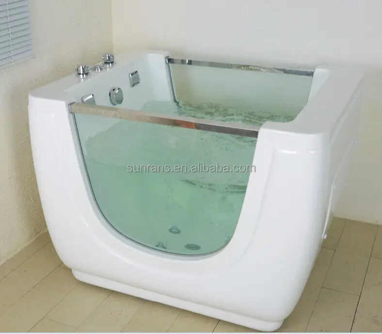 Sunrans Acrylic Baby Bathtub Babay Spa Freestanding Baby Bath Tub With Temperature Massage Bathtub For Babay