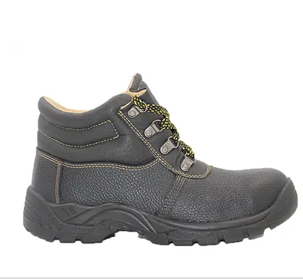 Mens Steel Toe Cap Anti-skid Forklift Leather Safety Work Boots