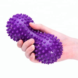 Fıstık şekli dikenli masaj topu PVC terapi stres giderici masaj spor <span class=keywords><strong>Spiky</strong></span> ağrı gerginlik rahatlatmak topu