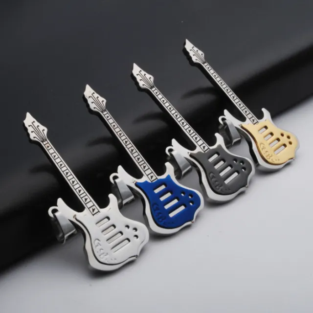 Silver/Gold/Blue/Black tone new arrival design stainless steel guitar pendant wholesale for sale