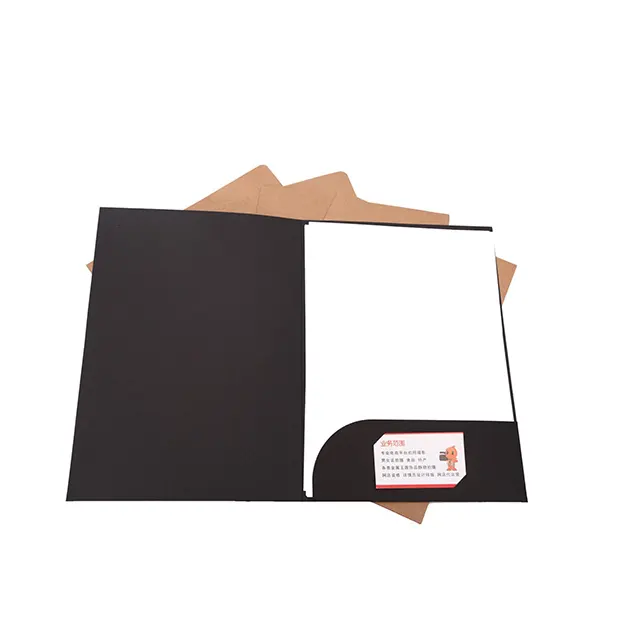 Eco-friendly Fashion Cheap A4 Size Kraft Paper Cardboard Business Cards Packaging Document File Folders