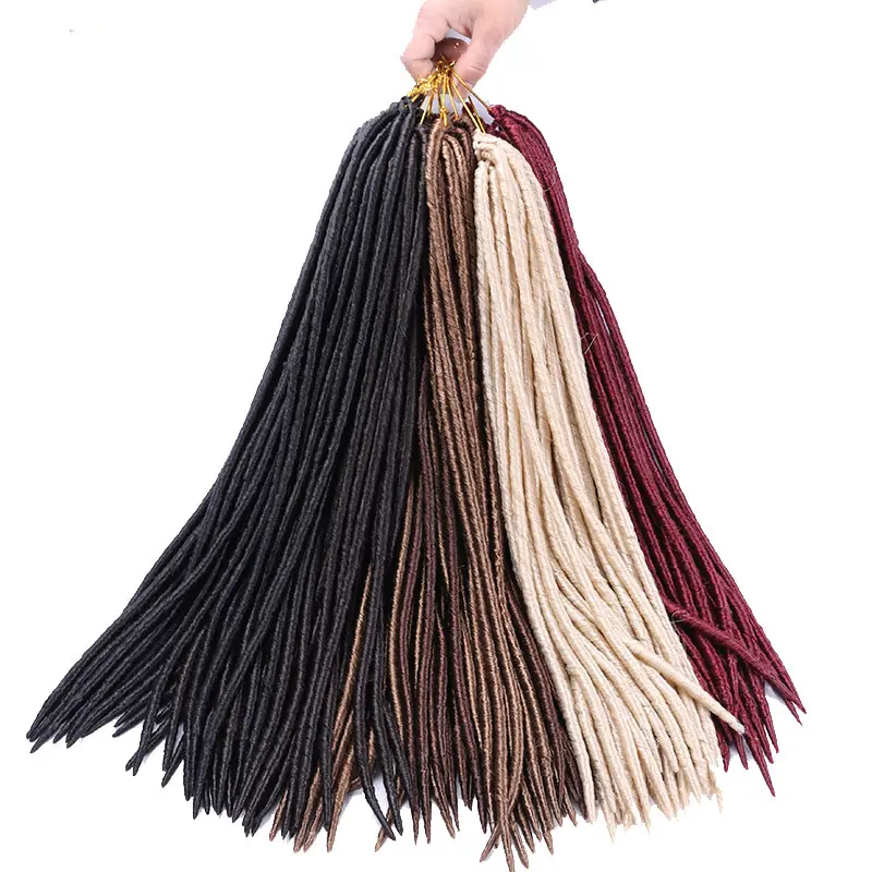 Hot Bán 18Inch Faux Locs Sợi Mượt Tóc Giả Locs Bím Tóc Phi Phần Mở Rộng Giá Rẻ Dreadlocks Afro Tóc