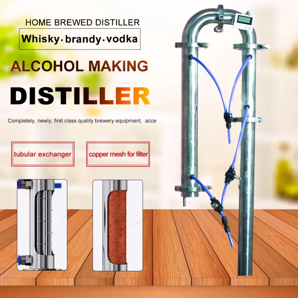 Alcohol Distilling Tower Home Alcohol Making Moonshine Equipment of Tubular Exchanger Used for Liquior Making