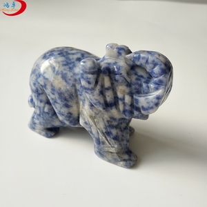 Diyウェディングギフト像刻まれた動物の写真石の彫刻工芸品手翡翠象の癒しの宝石の岩
