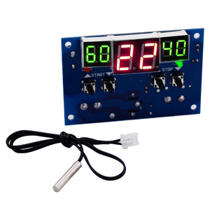Termostato con pantalla digital W1401 DC12V controlador inteligente de temperatura, módulo de control de termómetro con sensor NTC led 33% de descuento - Product Image 2