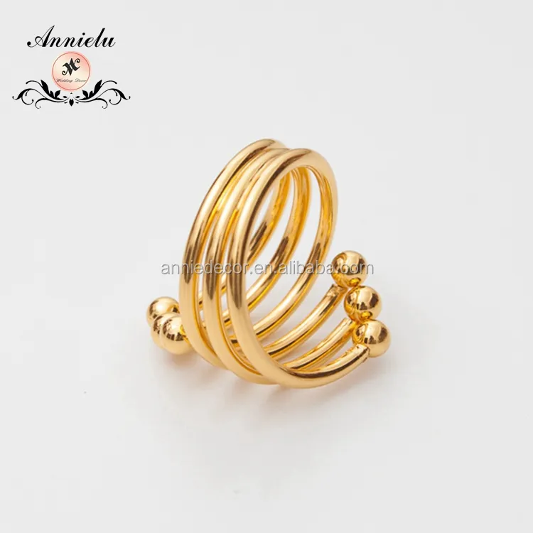 Gold Napkin Rings Holder Metal Stainless Steel Elegant Wedding Napkin Rings For Wedding Table Decorations