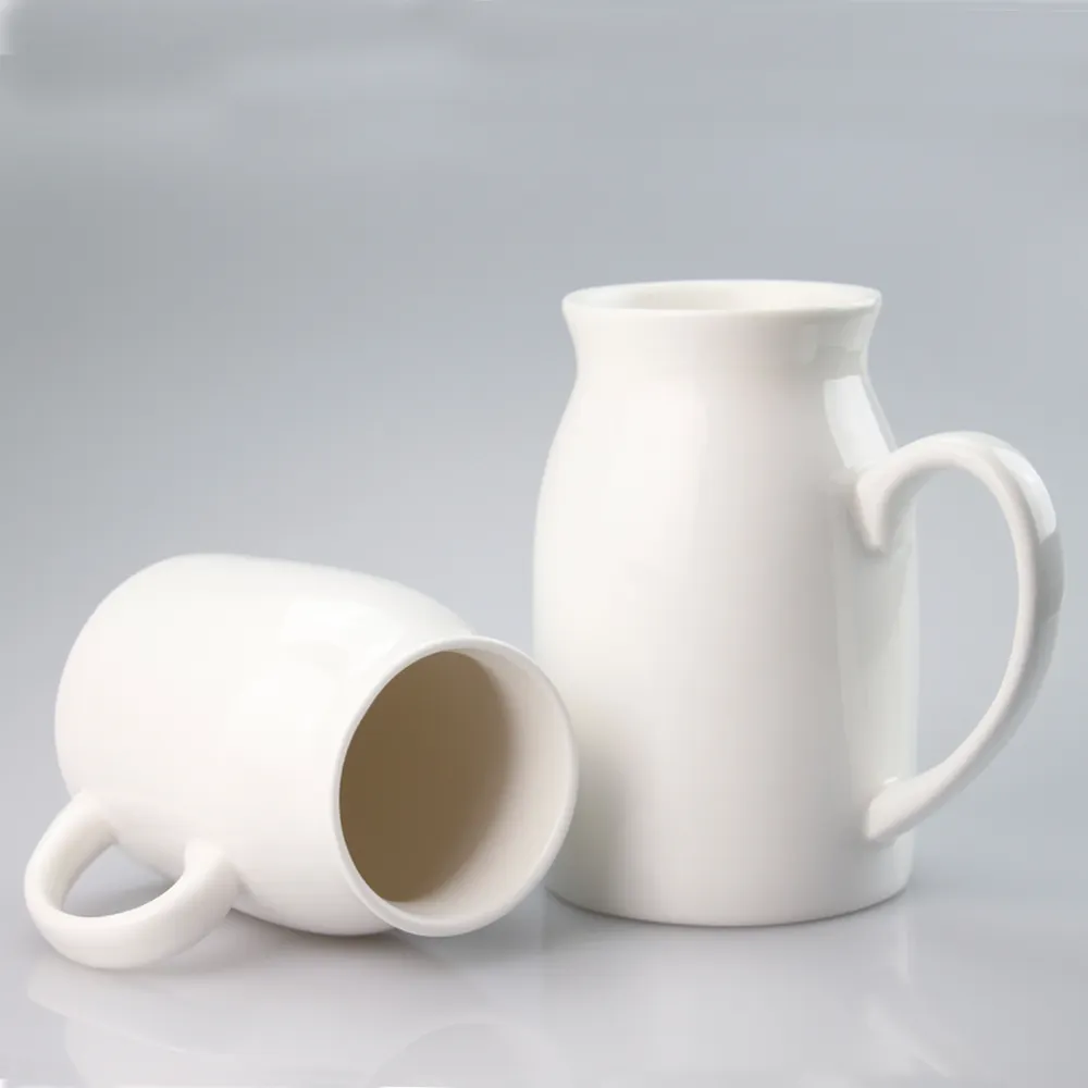 450 мл дешевая фабрика изготовленная на заказ Керамическая Белая пустая крышка молочная кофейная Бутылка Чашка сублимационная кружка