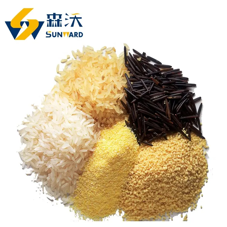 FRK 플랜트 쿠스쿠스 인공 쌀 자체 가열 쌀 제조 라인 기계 용 2024 Jinan Sunward 압출 기계