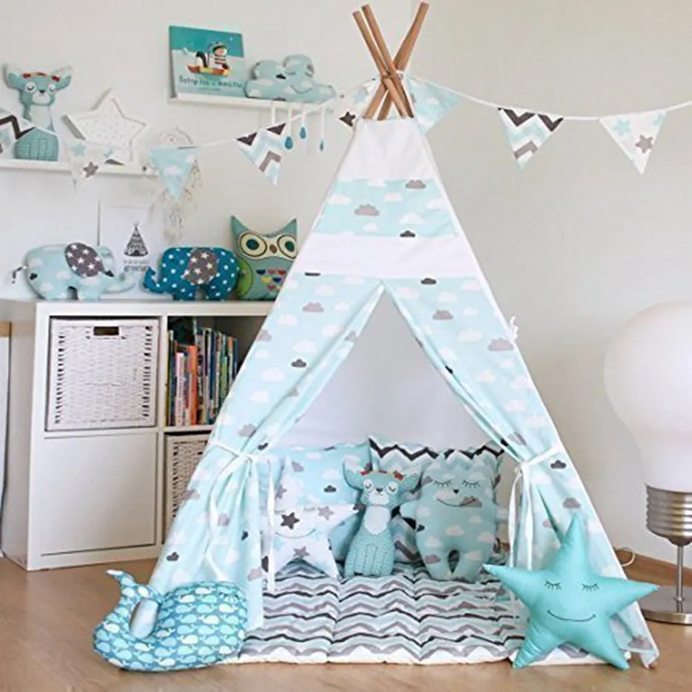 Teepee de 6 pies para niños, casa de juegos de lona india, cúpula para dormir, tienda de juguete para niños