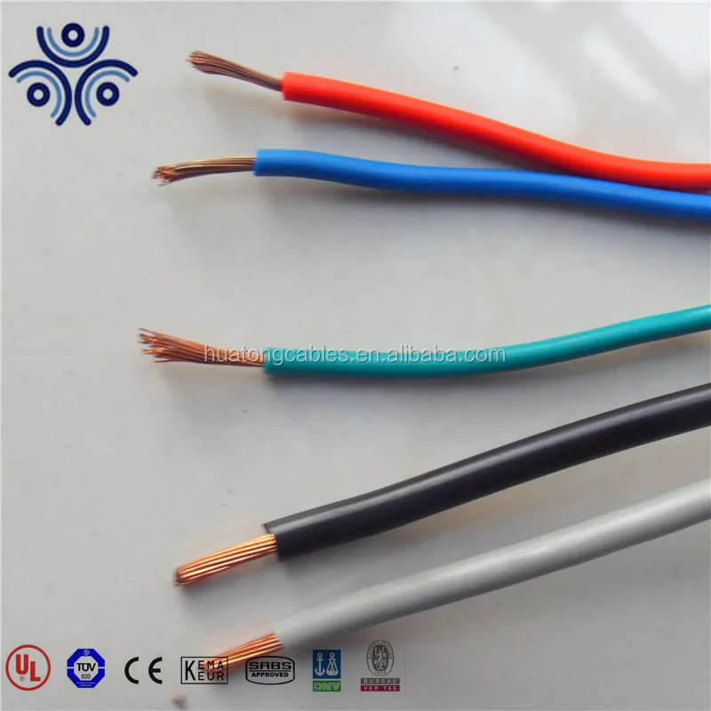 Precio directo de fábrica eléctrico calibre 12 tamaños de cable eléctrico recubierto de PVC