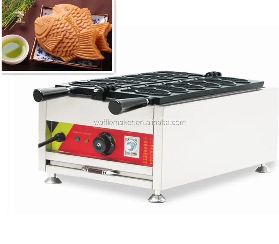 Máquina do fabricante de waffle de peixes automáticos, máquina do fabricante taiyaki com ce