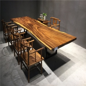 2023最新独特的窄办公室彩绘松木厨房餐桌100% 实木 - Product Image 6