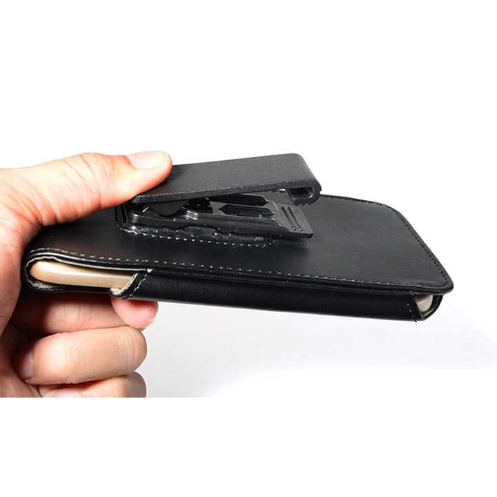 Universal Classical PU Leather Pouch Bag for Samsung NOTE 20 Ultra Phone Holster for iPhone 12 6.7 Inch with Rotated Belt Clip
