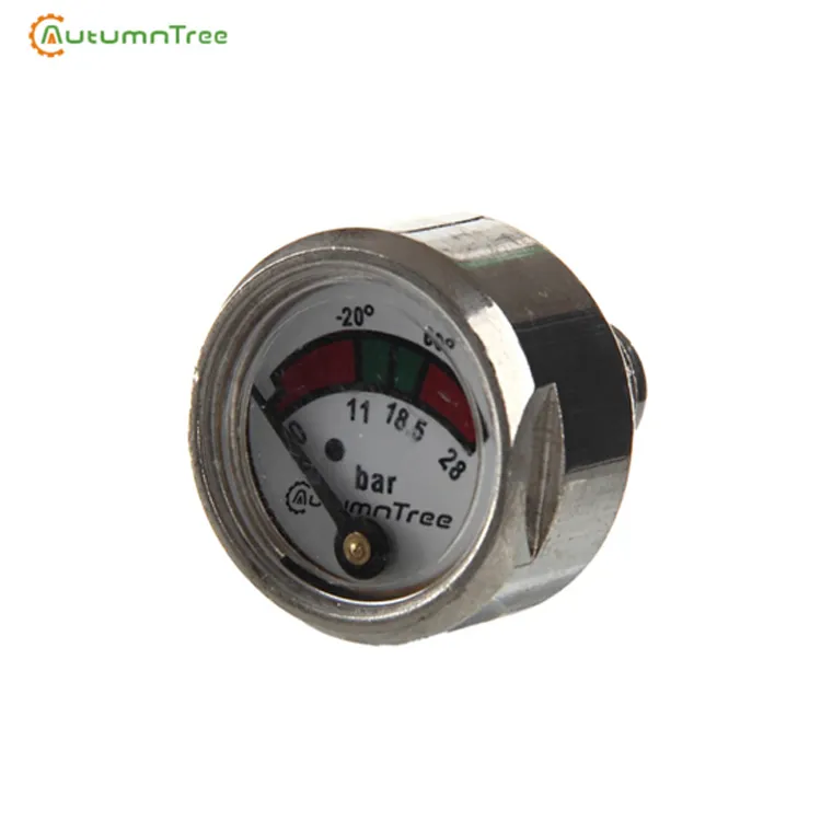 Mini medidor de pressão, manômetro de liga de cobre, 1 "(25mm), 2.5%