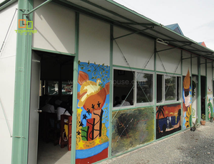 Toppre แผนบ้านเหล็กแบบกึ่งสองชั้น, บ้านสำเร็จรูปแบบทีเคแบบพกพาออกแบบบ้านนักเรียนห้องเรียนแบบ K - Product Image 1