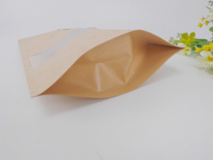 Best販売サプライヤークラフト紙袋に販売クラフト紙袋ウィンドウとジッパー