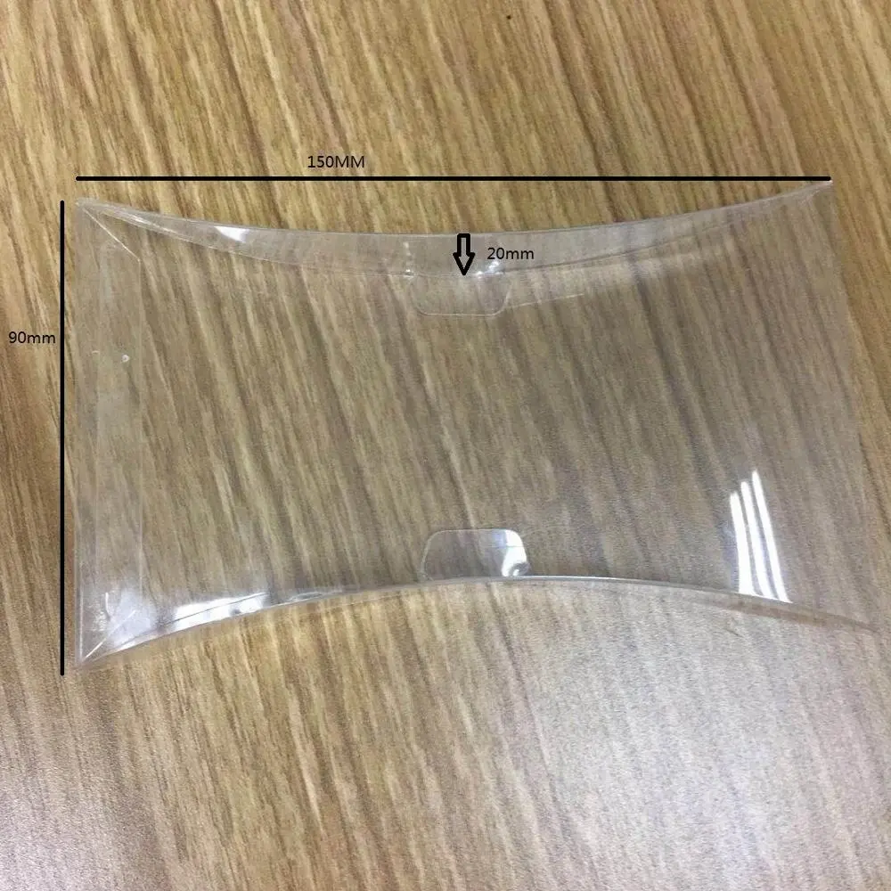 None MOQ Custom Transparent PVC Packaging Die Cut Pillow Box Acid Free Clear Vinyl Protector Case
