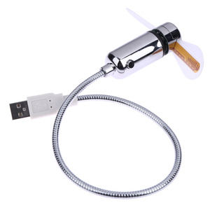 Miniventilador de techo eléctrico con USB, dispositivo Flexible con cuello de cisne, luz LED, visualización de reloj de tiempo, para PC y Notebook - Product Image 6