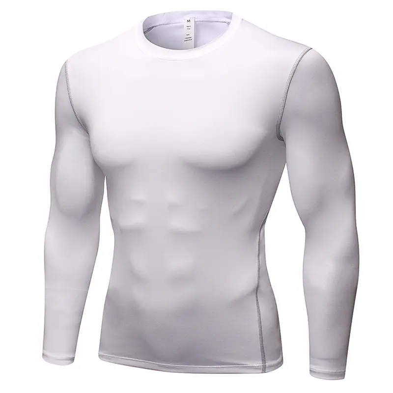 Camiseta deportiva de manga larga para hombre, ropa térmica de compresión para gimnasio y fitness
