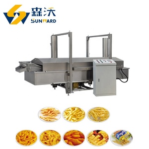 Jinan Twin vít đùn 200 sản lượng kg/giờ Snack thực phẩm chiên cheetos/kurkure/niknak dây chuyền sản xuất/Fryer máy - Product Image 1