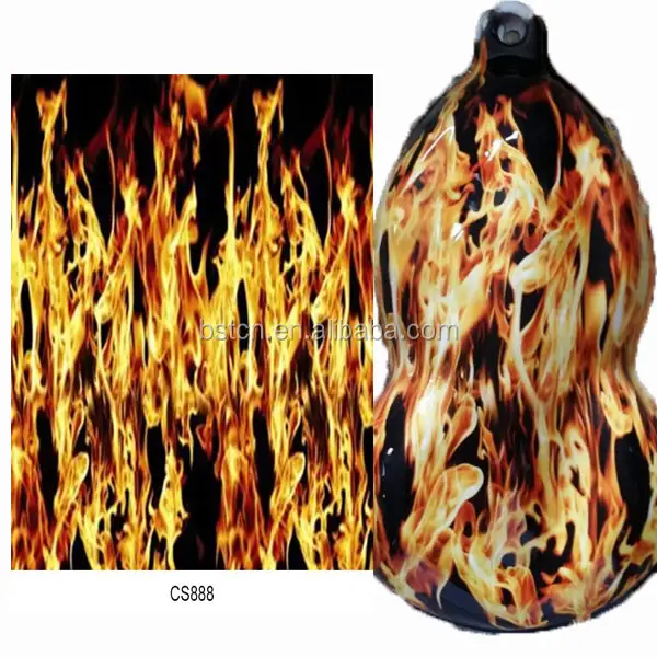 BST supply 0.5/1m width flaming skull hydrographics film water transfer printing film Movie water transfer