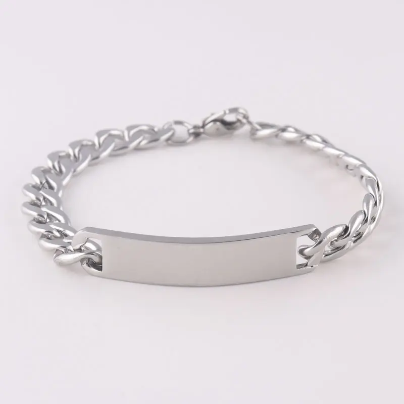 Novo design Mens Stainless Steel Bracelet Cuff Pulseira de Aço