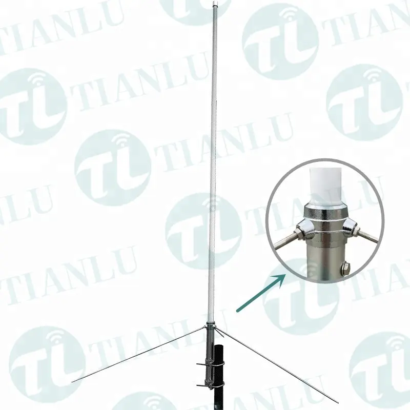 1.7m TLDiamond X50 omni 144/430mhz vhf uhf dual band base station antenna with MJ/NJ connector in fiberglass material