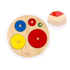 <span class=keywords><strong>Math</strong></span> Learning Cognition Farbe Geometrisches Puzzle Panel Handgriff brett Holz Montessori Lernspiel zeug