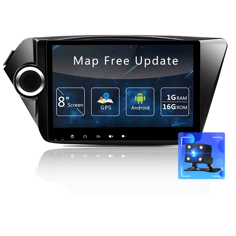 2 Din Android araba radyo multimedya Video oynatıcı GPS navigasyon için Kia k2 RIO 2012 2013 2014 2015 araba Stereo radyo hiçbir dvd