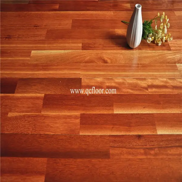 Suelo de parquet de madera dura sólida de 3 capas kempas