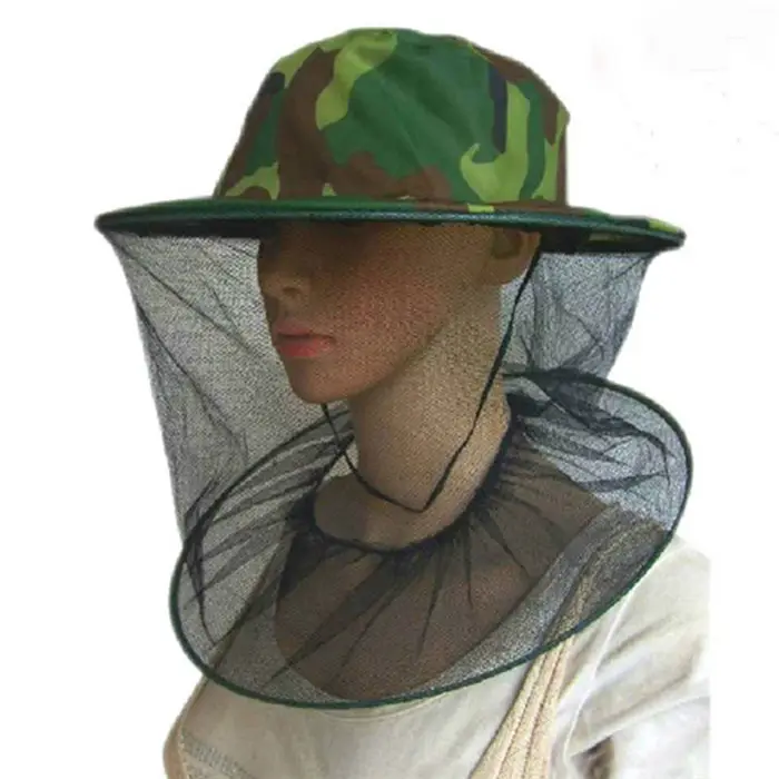 YOUME Insect Mosquito Net Mesh Face Fishing Hunting Outdoor Camping Hat Protector Cap