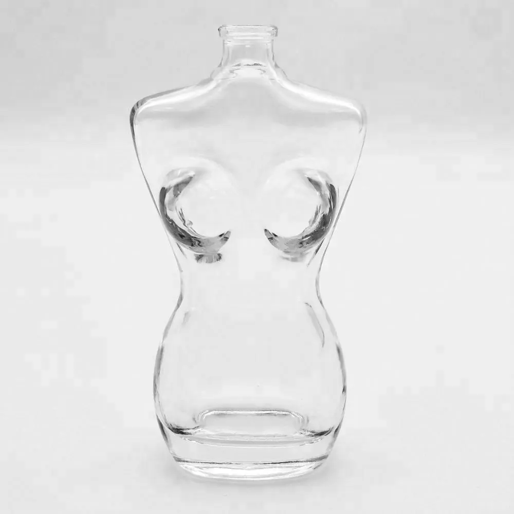 Garrafa de vidro perfumada/feminina em formato de corpo/100ml