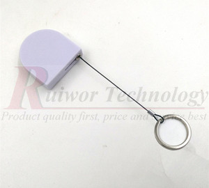 RUIWOR RW0814 <strong>D</strong>-shaped Micro Cable Retraction <strong>Mechanism</strong> Plus Demountable Key Ring for Retail Positioning Display - Product Image 1