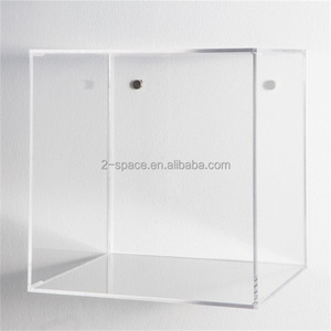 clear Acrylic Acrylic <strong>Display</strong> case Plastic Wall Mounted <strong>Cube</strong> Shelves
