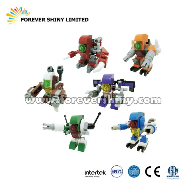 Wholesales Bulk Boy Capsule Brick Toy Transformable Army Robot Fighter Block Set for Vending Machines