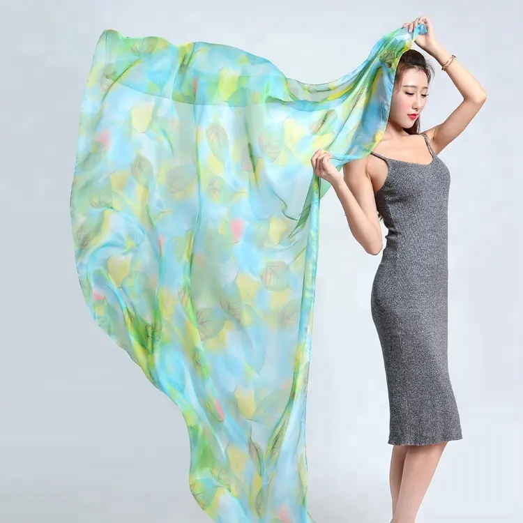 new hot sale US garment market trendy silk shawls scarf chiffon material silk feeling oversize beach shawls