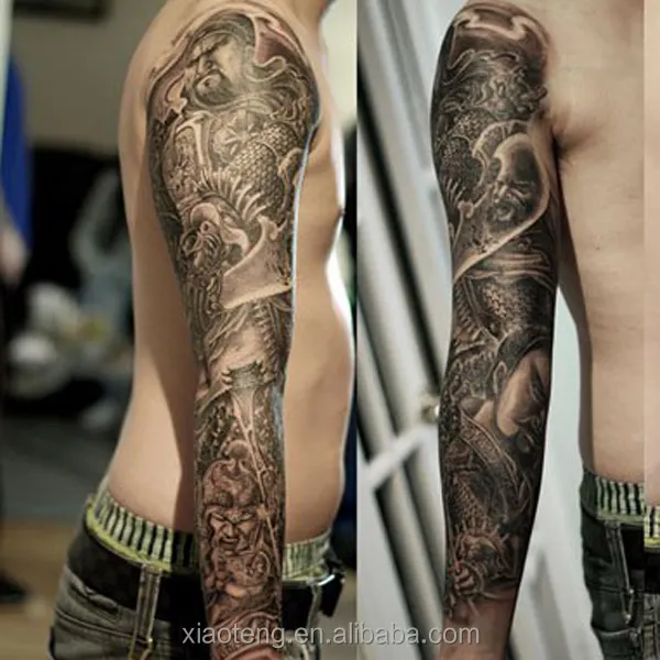 Personalizzato colorato nero di trasferimento dell'acqua tatuaggi temporanei per gli uomini body art tatuaggi adesivi di sicuro non tossico